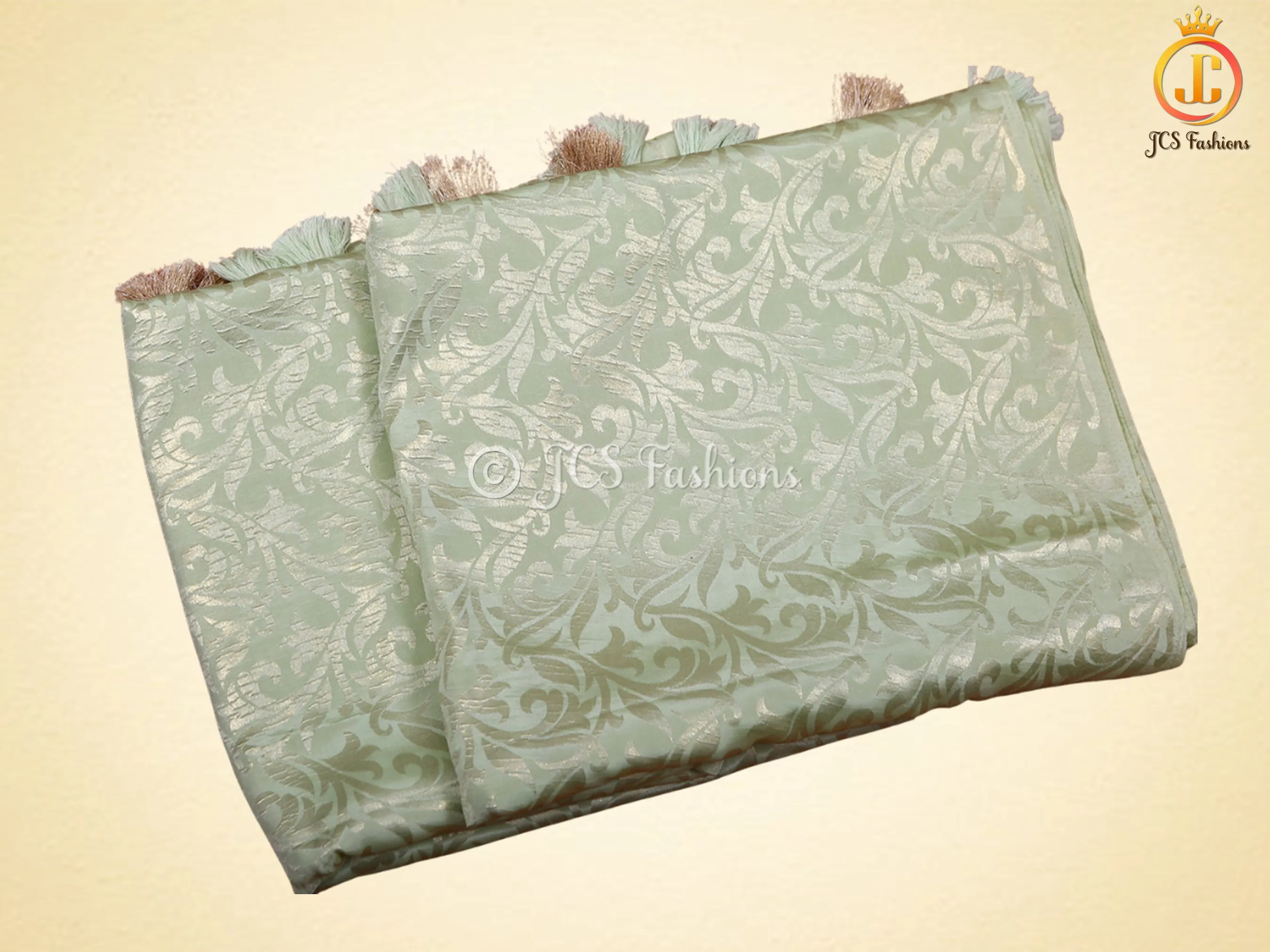 Green Banarasi Crepe Soft Silk Saree With Chiknakari Weaving Blouse